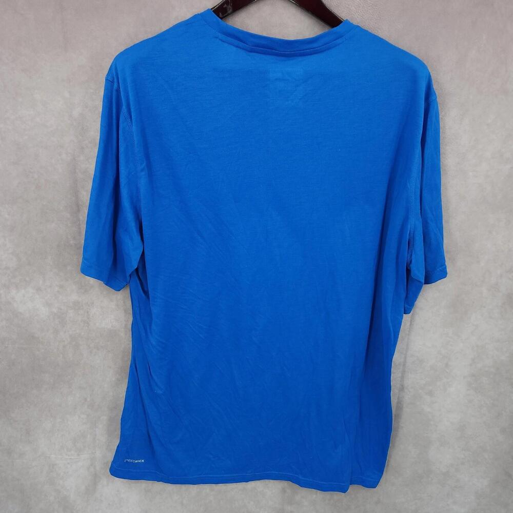 Reebok T Shirt Mens 2XL Blue Supremium Tee Speed Wick Short Sleeve Running - Picture 5 of 9